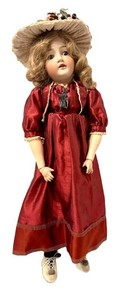 LL2 - Antique German Bisque Head Doll with Clothes
