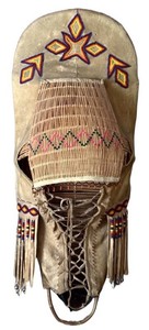 LLR - Paiute Indian Style Cradle Board With Beads