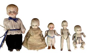 LR - Antique German Bisque Dolls (Lot of 5)