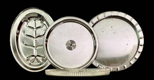 DR - Serving Platters Set of 3 With Glass Insert