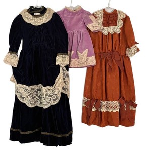 B3 - Vintage Doll Dresses (Lot of 3)