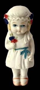 LR - Vintage 1930s Japanese Bisque Doll