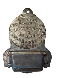 K - Vintage Cast Iron Match Holder - Lennox Furnace Co.