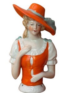 DR - Porcelain Half Doll Antique German Art Deco 15389