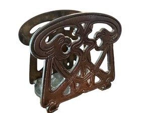 K - Napkin Holder - Vintage Art Nouveau Griffin Metal Mail Holder