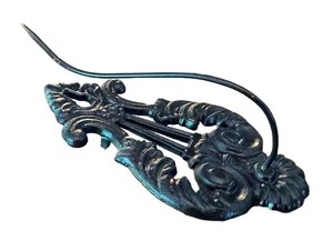 K - Vintage Cast Iron Receipt Holder Wall Mount