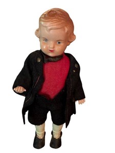 BN - Vintage Celluloid Doll 5.5 in British Outfit