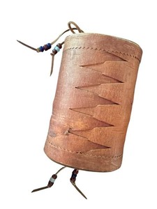 KP - Vintage Handmade Birch Bark Container With Lids