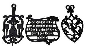 LLW - Vintage Cast Iron Decorative Trivets (Lot of 3)