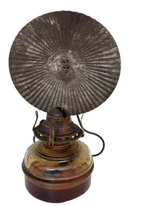 LLW - Antique Wall Sconce Oil Lamp Rayo #2 With Reflector