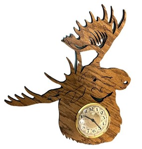 LLW - Moose Wall Clock Laser Cut Wood