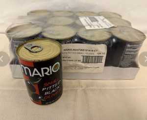 12x Mario Small Pitted Black Olives