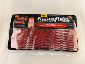 EE. 3x 12oz Smithfield Hickory Smoked Bacon-Mikes Hot Honey