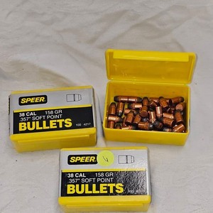 .38 Speer 158gr S.P. Reloading Bullets, 2 12 Boxes