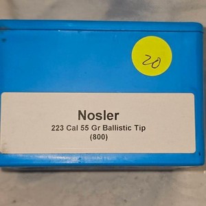 223 Nosler 55gr Balistic Tip-800 Round Box Bullets