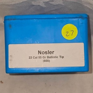 223 Nosler 55gr Balistic Tip-800 Round Box Bullets