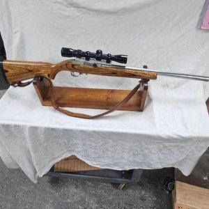 Ruger K10-22, Stainless, Bull Barrel, Laminated Stock, 2-7 Scope, Sling