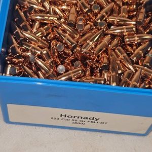 Hornady Bullets .223cal, 55gr FMJBT-800 Bullets