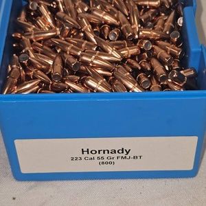 Hornady Bullets .223cal, 55gr FMJBT-800 Bullets
