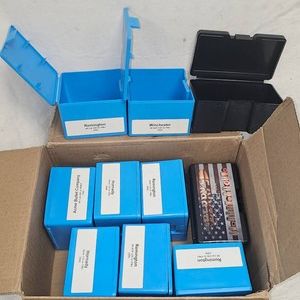 Lot of 32 Bullet Containers, Multi Size