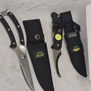 Outdoor Eagle Game Shears and Swing Blade Knife