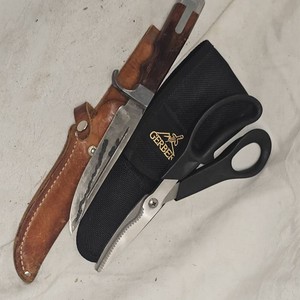 Gerber Game Shears and Oleson Knife with Sheath