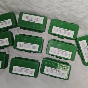 12-MTM 9mm Ammo Boxes with Brass