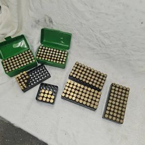 Lot of 45LC, 44Mag, 223 Fired Brass in MTM Containers