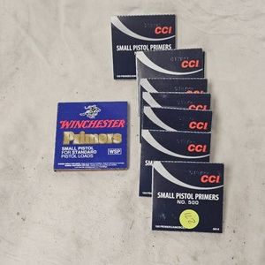 CCI and Winchester Small Pistol Primers Qty 900