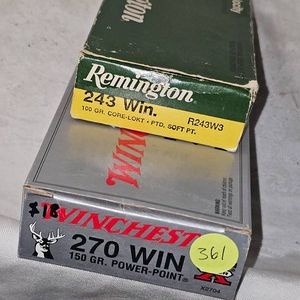 Winchester 270, 20 rd Box, Reminton 243 18 rd Box