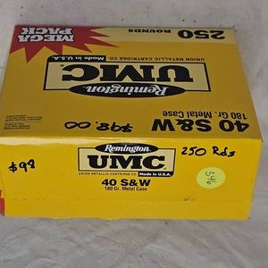 250rd Pak Remington 40SW 180gr FMJ