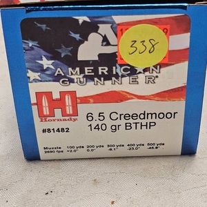 50rd Box Hornady 6.5 Creedmoore 140gr BTHP