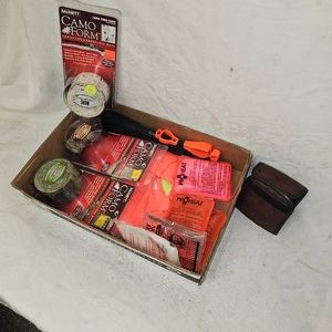 Two Rolls Cammo Wrap, AR15 clean Kit, Orange Vest and Misc