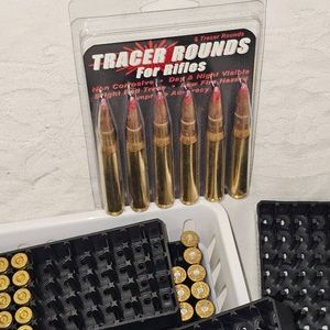 Lot of Misc Brass, Ammo Cartons, 30.06 Tracer Rounds
