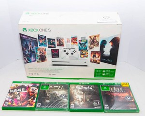 Xbox One S Console Bundle  Original Box, Controller & Games
