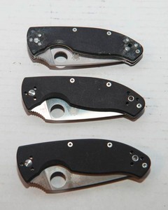 Spyderco-Style Folding Knife Lot  Set of 3
