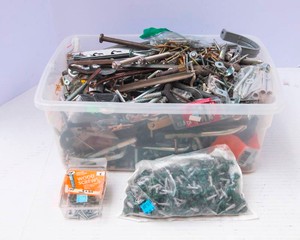 Huge Hardware & Fastener Lot  Packed with Useful Shop Supplies