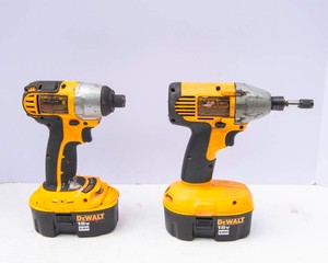 DeWalt Cordless Impact Driver Lot  DC825 & Heavy-Duty 14 Impact Driver with Batteries