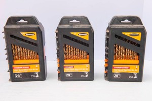 Warrior Titanium Nitride Drill Bit Sets  Set of 3 (New)