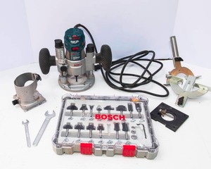 Bosch Router Lot  Colt Palm Router with Plunge Base & Router Bit Set