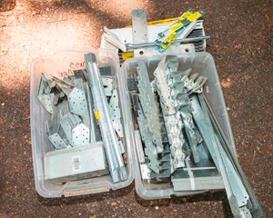 Assorted Framing Bracket Lot  Mixed Sizes & Styles