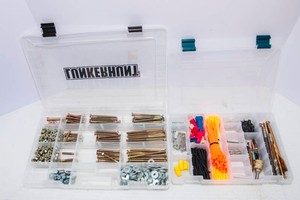 Fastener & Drill Bit Assortment  with 2 Organizer Bins