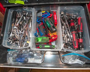 Large Hardware Lot  Folding Hex Keys, Wrenches & Sockets