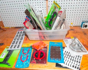 Assorted Household Miscellaneous Lot  Stickers, Hardware & More
