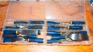 Assorted Chisel Lot  Mainly IRWIN Brand