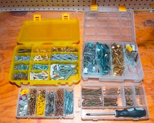 Fastener Assortment with 4 Organizer Containers