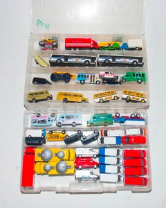 Toy Car Lot  Assorted Vehicles with 2 Storage Containers
