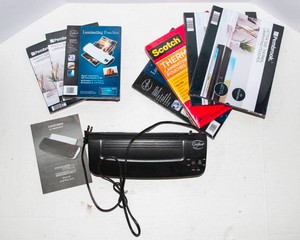 Crofton Laminator with Assorted Laminating Pouches