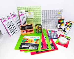 Assorted Craft Supply Lot  X-ACTO Set, Cutting Mats & Tools