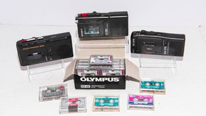 Voice Recorder Lot  3 Units with Microcassettes